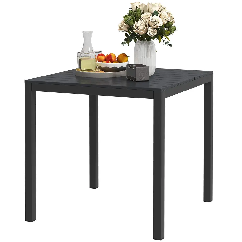 Trädgårdsbord Campingbord Fällbart Svart 73 x 73 Cm