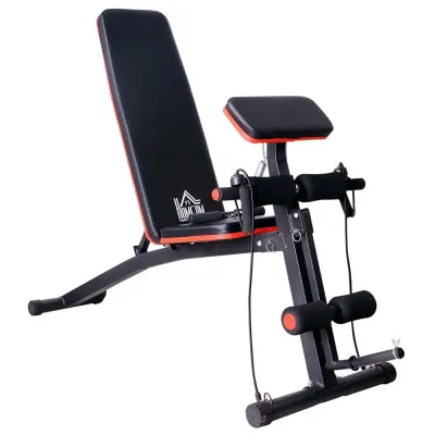 Multifunktionell Träningsbänk och Multigym, Svart