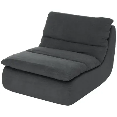 Golvstol Meditationsstol Lazy Sofa Grå av Skum Ve Tyg