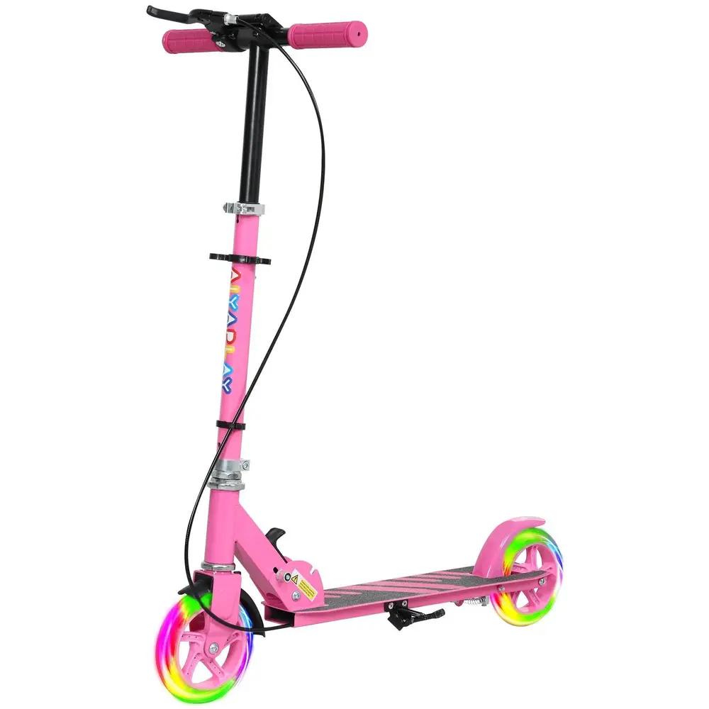 Sparkcykel Barnsparkcykel Hopfällbar Rosa av Metall