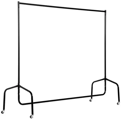 Rullande Klädhängare Klädvagn 150 x 60 x 170 cm, Svart