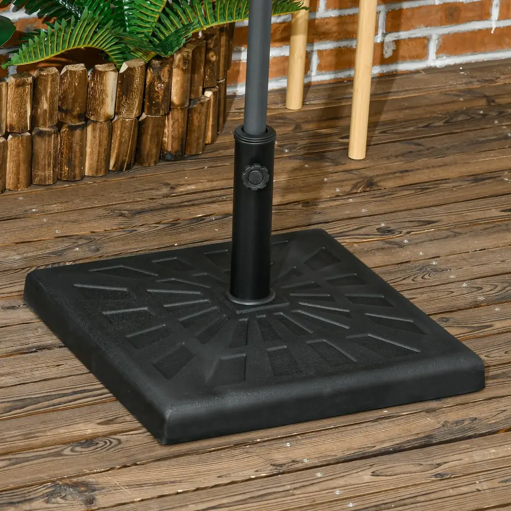 Parasollställ Paraplyfot Svart av 51 x 51 x 32 Cm