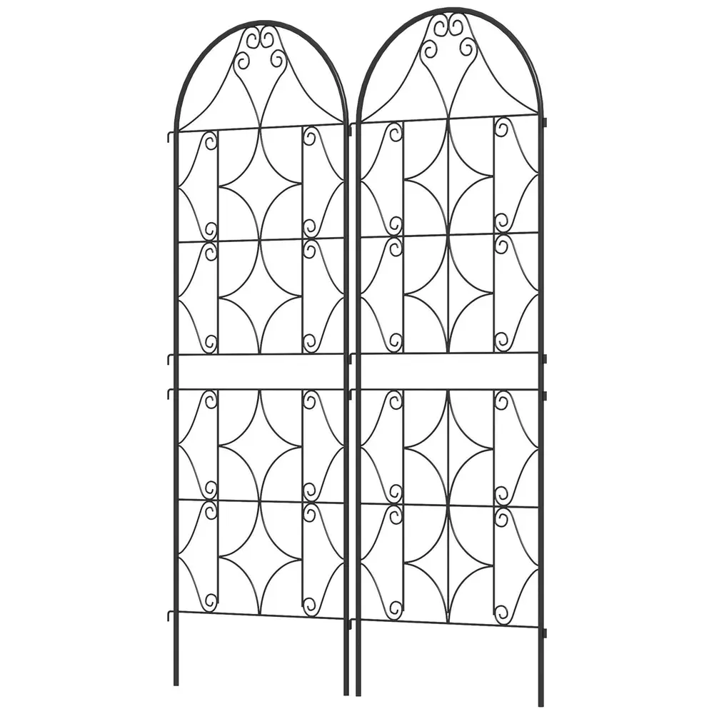 Metallspaljé Set om 2 för Pluggning Rostskyddad 50 x 150 cm