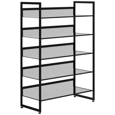 Skoställ Svart av Metall 72 x 30 x 102 cm