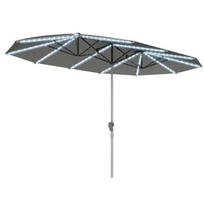 Dubbelparasoll med i Aluminium och Polyester Upf 50+