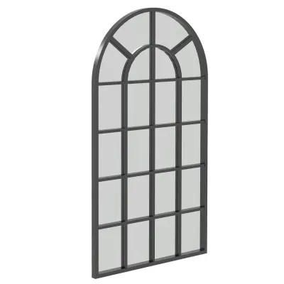 Väggspegel Hallspegel Svart av Glas och Metall 110 x 62 cm