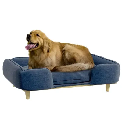 Hundsäng Hundsoffa Mörkblå av Polyester 96 x 66 x 24 cm