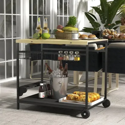 Serveringsvagn Trädgårdsvagn Natur av Gran för Grillfester
