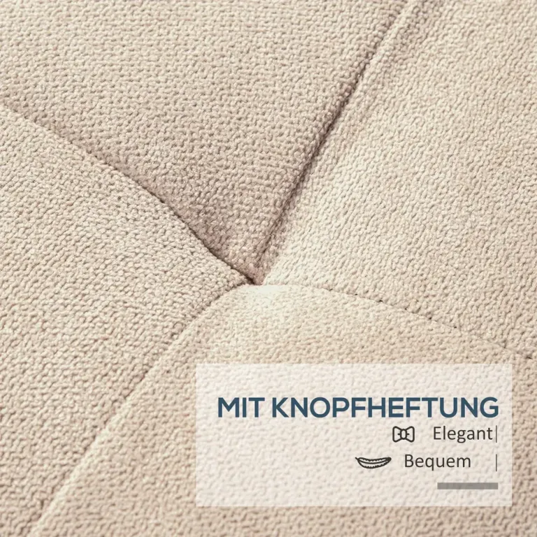 Sittbänk med Förvaring & Knapphäftning Beige