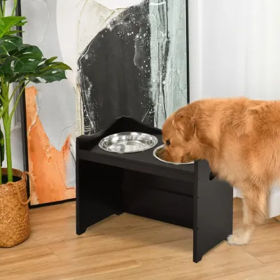 Höjdjusterbar Hundskål Foderstation 54 x 31,5 x 47 cm