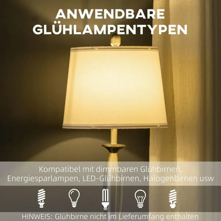 Lamp-Set 3 Delar med 1 Golvlampa och 2 Bordslampor, Svart