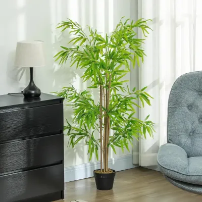 Konstgjord Växt Bambu Konstträd i Kruka Grön 150 cm