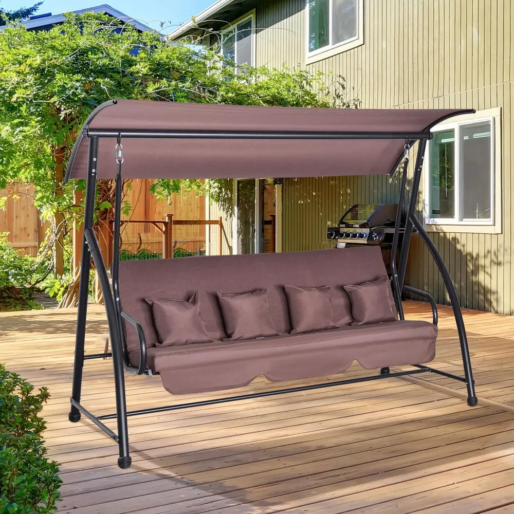 Hammock med Liggfunktion 3-Sitsig 215 x 120 x 165 Cm