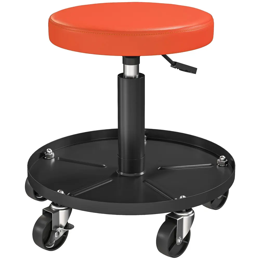 Höjdjusterbar Verkstadspall med Hjul 135 Kg 38-50 Cm