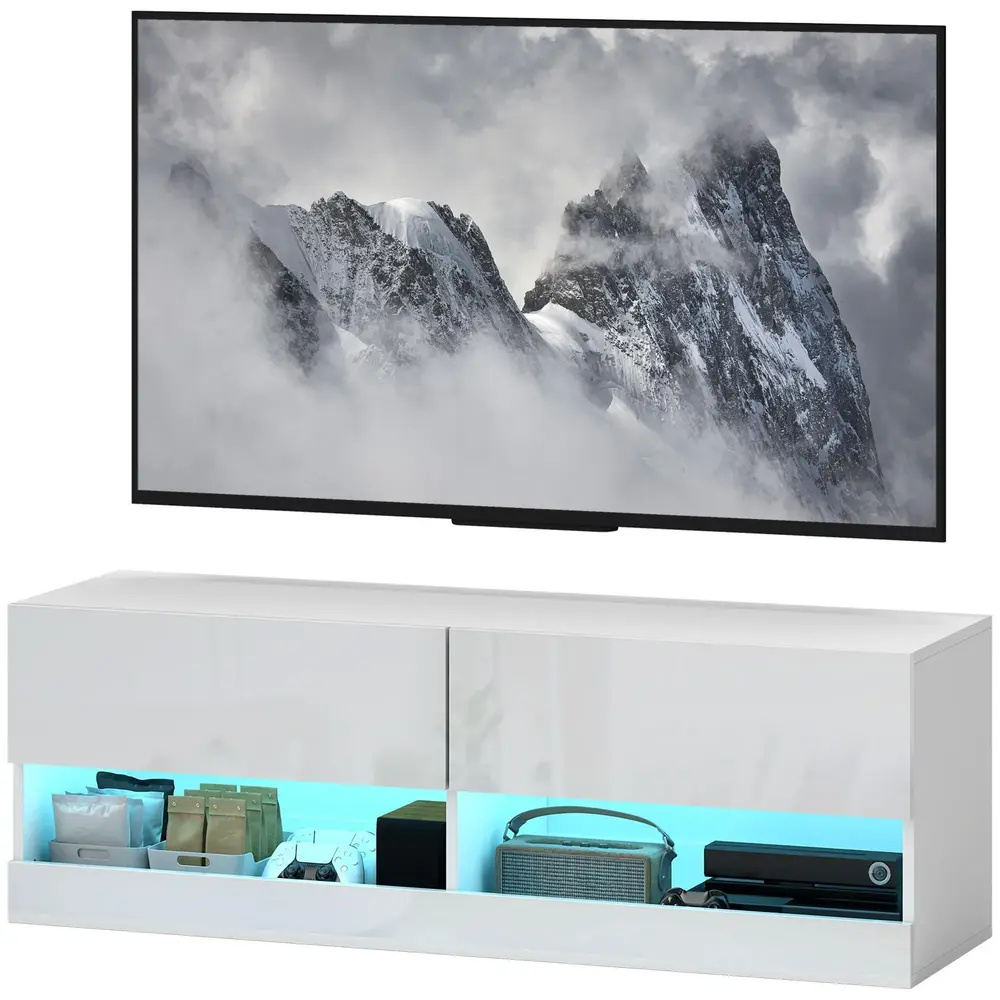 TV-Skåp Vägghängt Skåp med LED Belysning 120 x 35 x 40,5 Cm