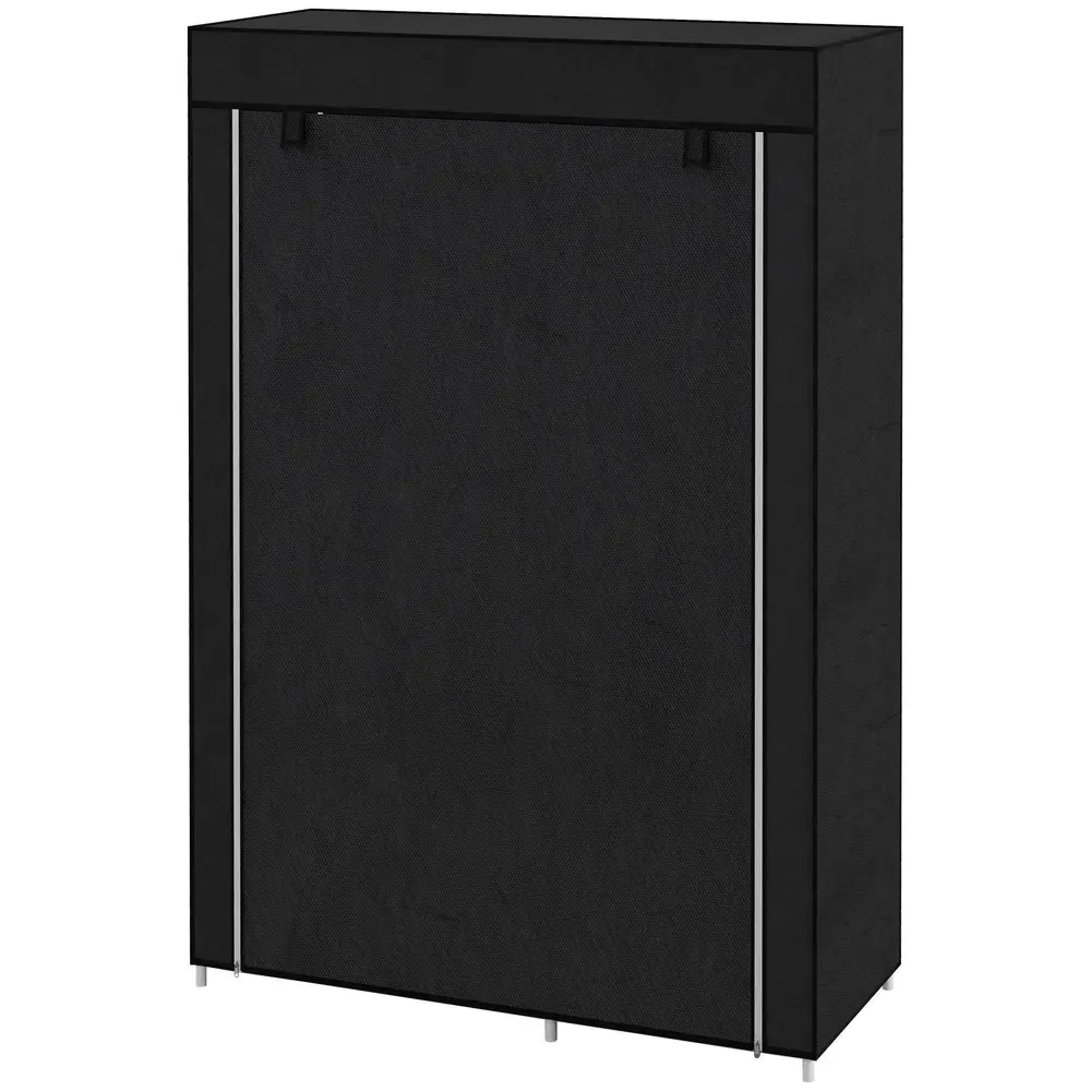 Tyggarderob Klädskåp Svart av Fibertyg 103 x 43 x 162,5 Cm