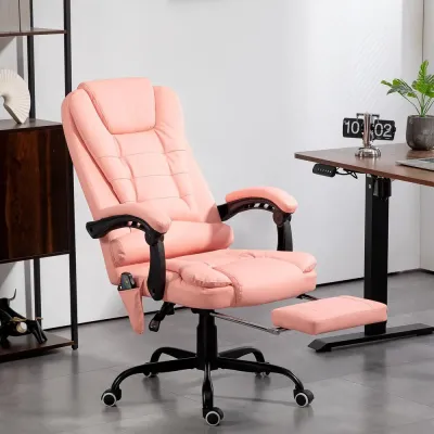 Kontorsstol Ergonomisk 7-Punktsmassage Rosa