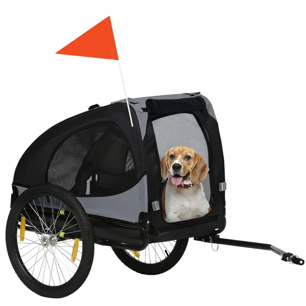 Hundvagn för Cykel med Nätfönster 140 x 71 x 83 Cm