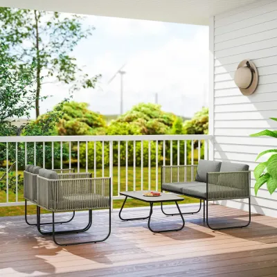 Trädgårdsmöbelset i Konstrotting Loungeset 116x60x69 cm