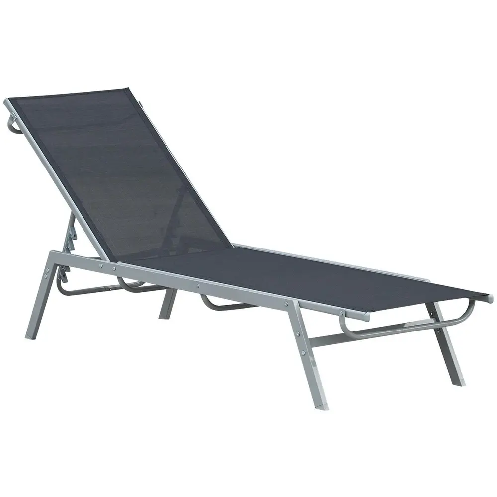 Trädgårdssolstol Relaxstol 5-Nivå Ryggstöd 170 x 58 x 97 Cm