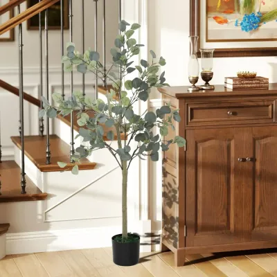 Konstgjord Växt Eukalyptus Konstträd i Kruka Grön 150 cm