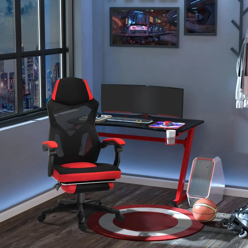 Gaming Chair Ergonomisk Skrivbordsstol 58 x 72 x 112-122 Cm