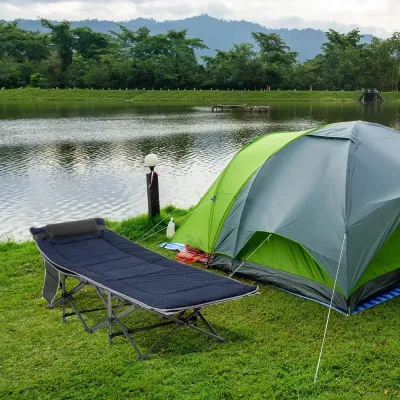 Campingsäng Tältsäng Hopfällbar Säng 188 x 64,5 x 53 cm