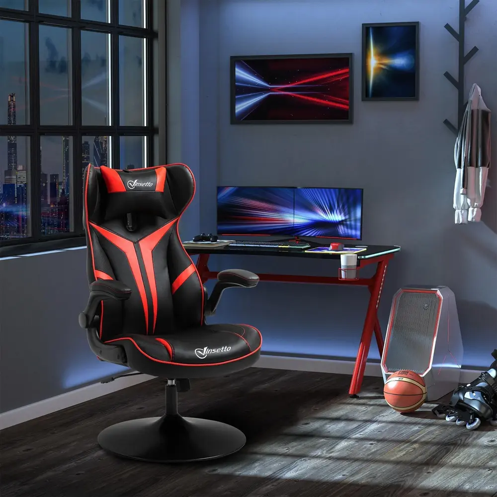 Ergonomisk Gamingstol i Konstläder 67 x 75 x 106-112 Cm