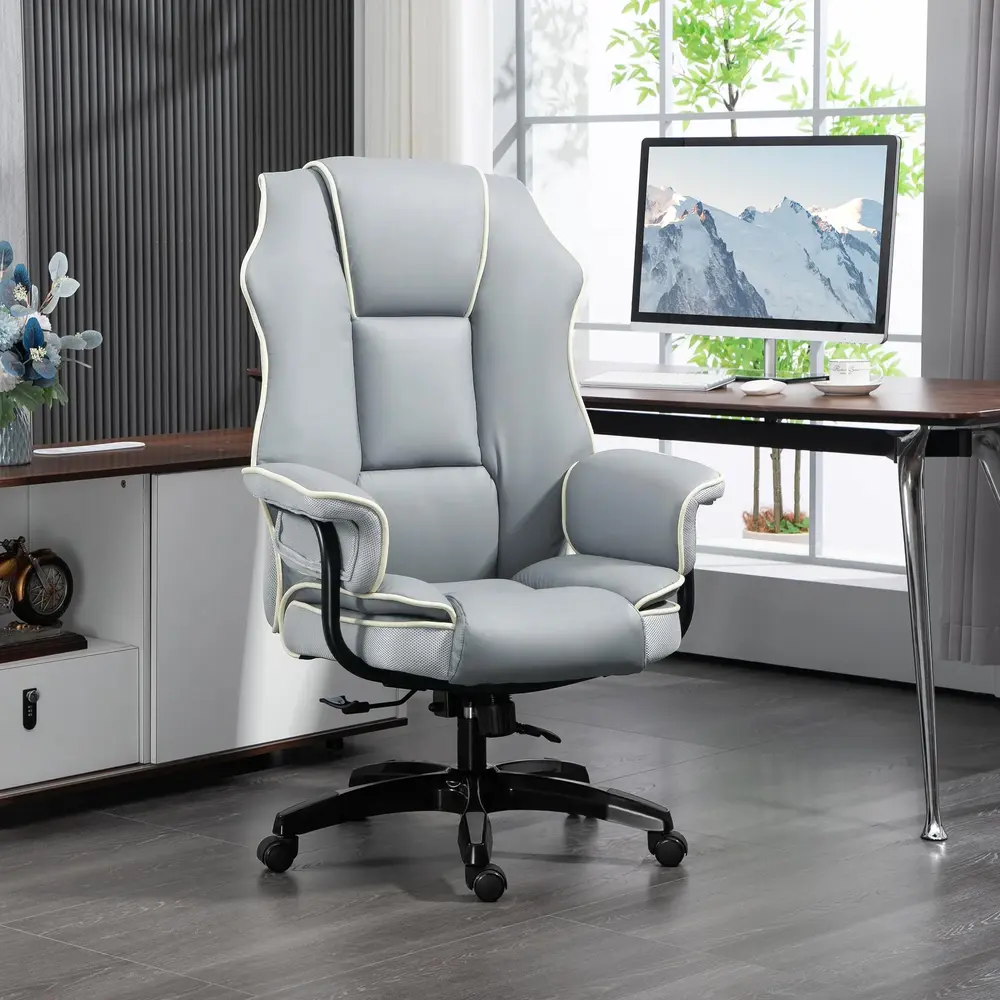 Ergonomisk Kontorsstol Chefsstol Höj- & Sänkbar 194-249 cm