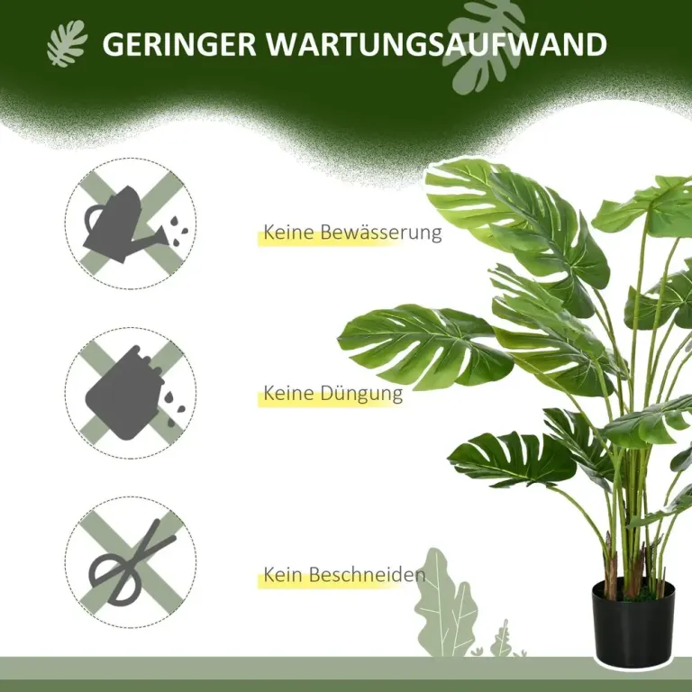 Konstväxt Monstera Deliciosa i Kruka 120 cm 17,5 x 120 cm