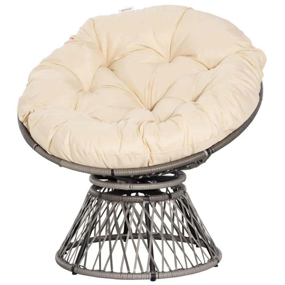 Papasanstol Korgstol med Sittdyna 87 x 97 x 90 Cm