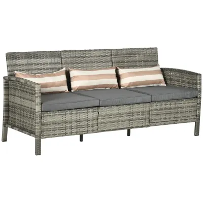 Konstsoffa Grå Konstrotting med Kuddar 173 x 68 x 78 cm