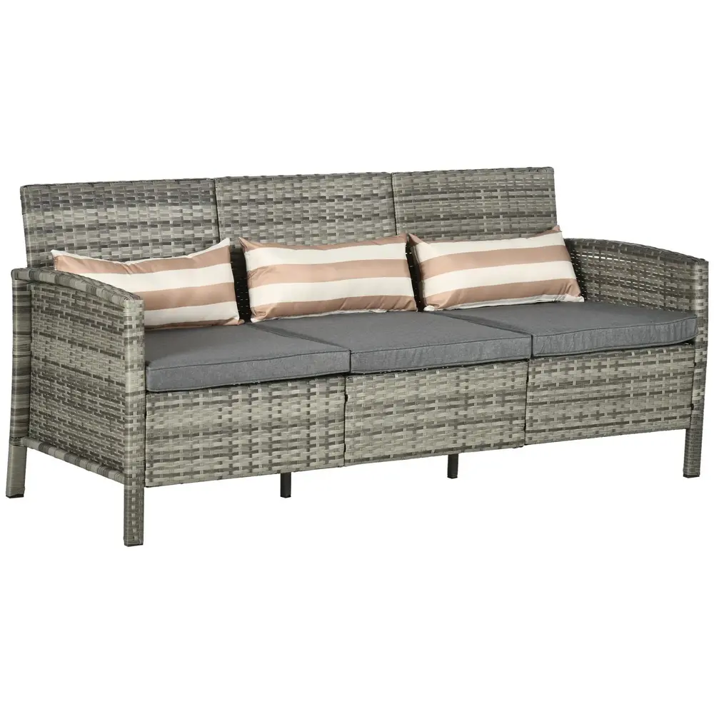 Konstsoffa Grå Konstrotting med Kuddar för 173 x 68 x 78 Cm