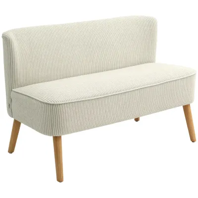 Soffa Loveseat 2-Sits Krämvit 117 x 56,5 x 77 cm
