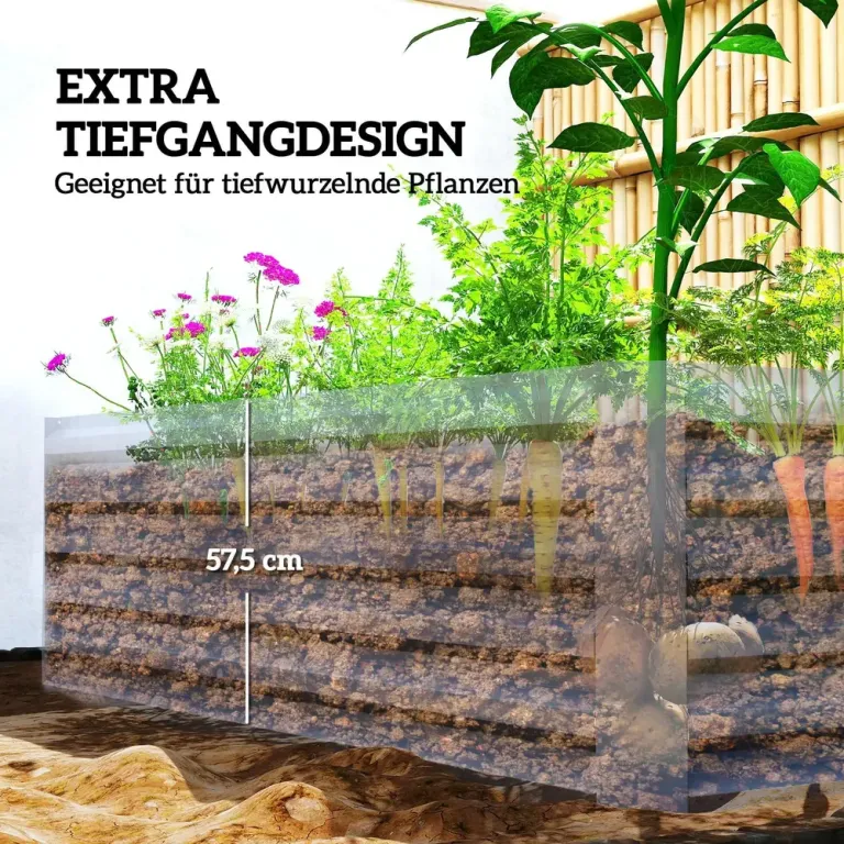 Upphöjd Odlingskrage Planteringslåda med Spaljé Trä