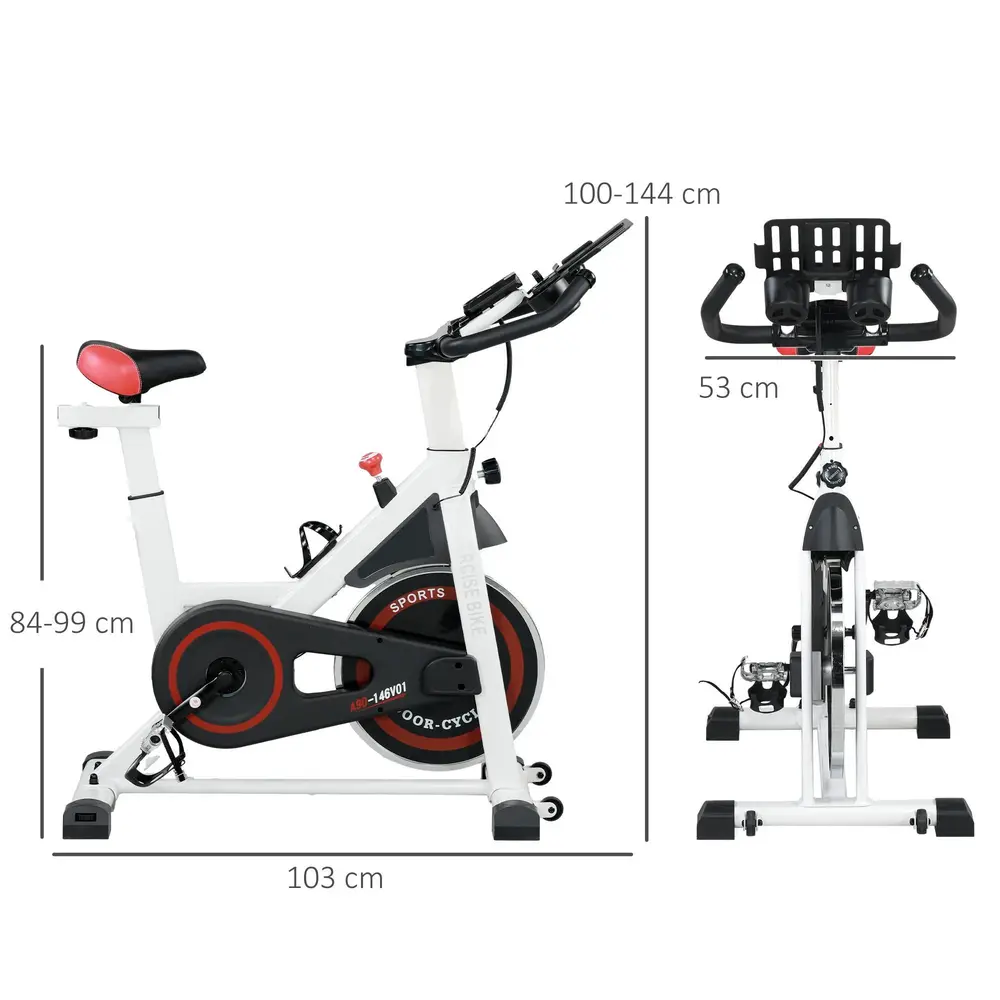 Motionscykel Träningscykel i Stål Svart 114cm