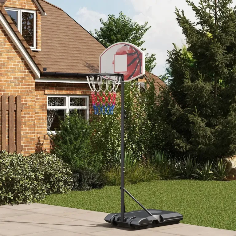 Basketkorg Basketstativ Flerfärgad av Stål Höjdjusterbar Fristående