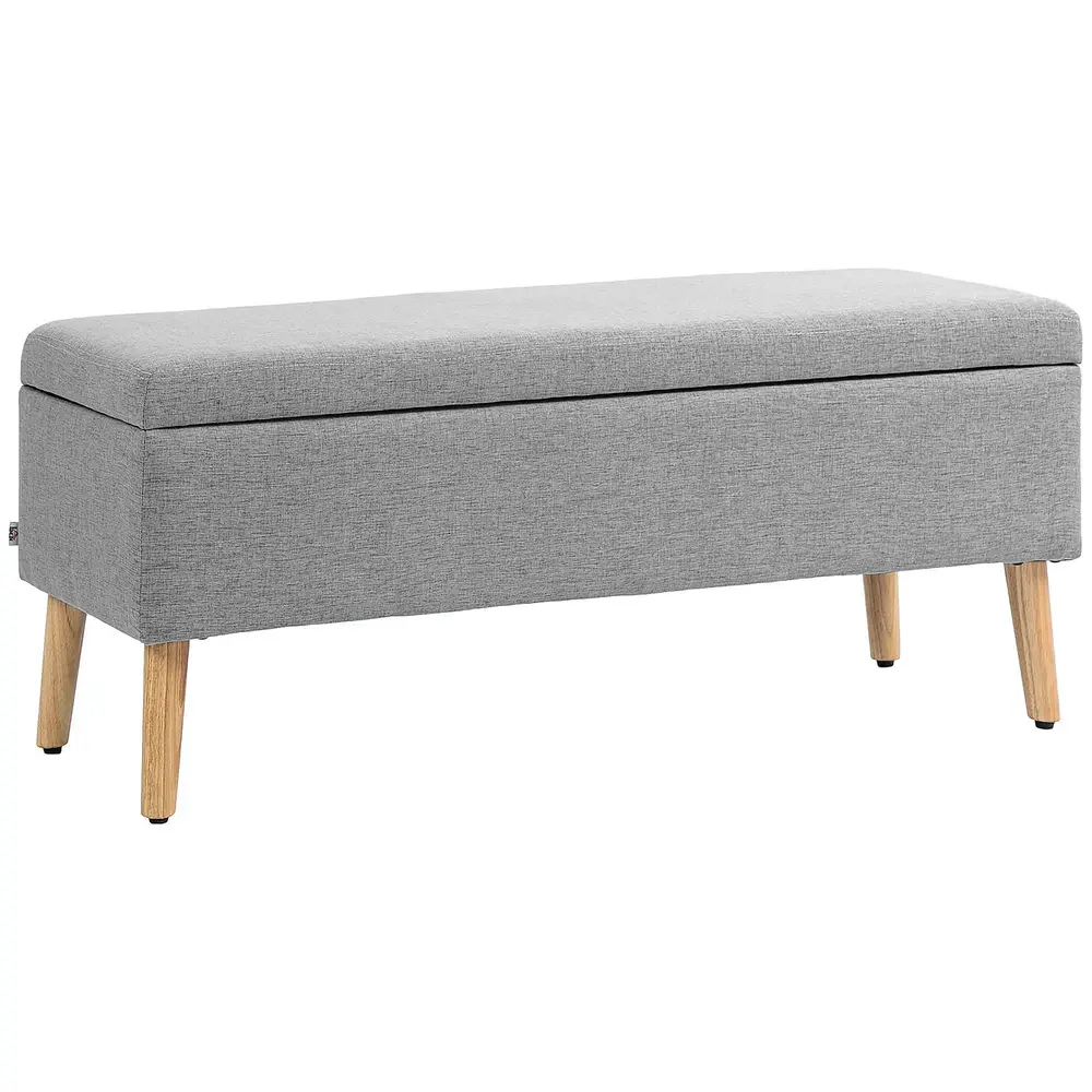 Stoppad Förvaringsbänk Linnelook 110 x 39 x 45 Cm