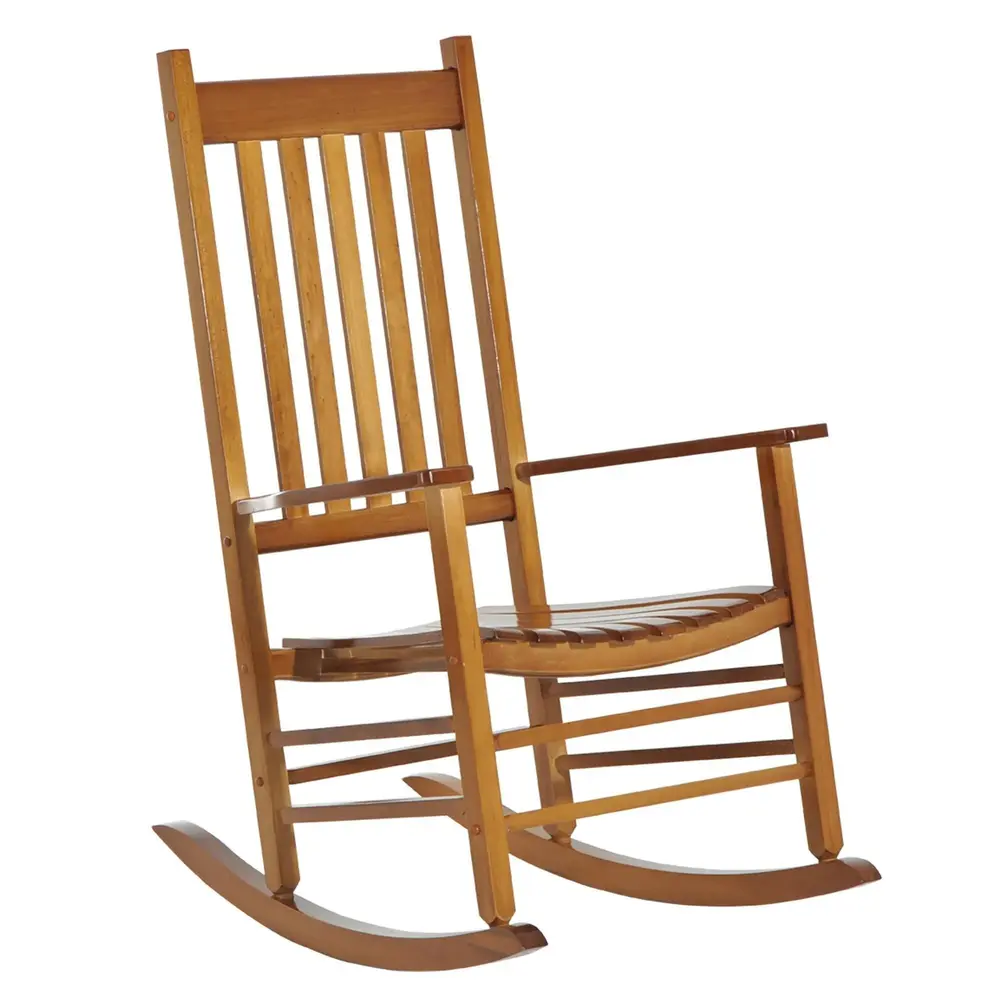 Gungstol i Trä Relaxstol med Armstöd 69 x 86 x 115 Cm