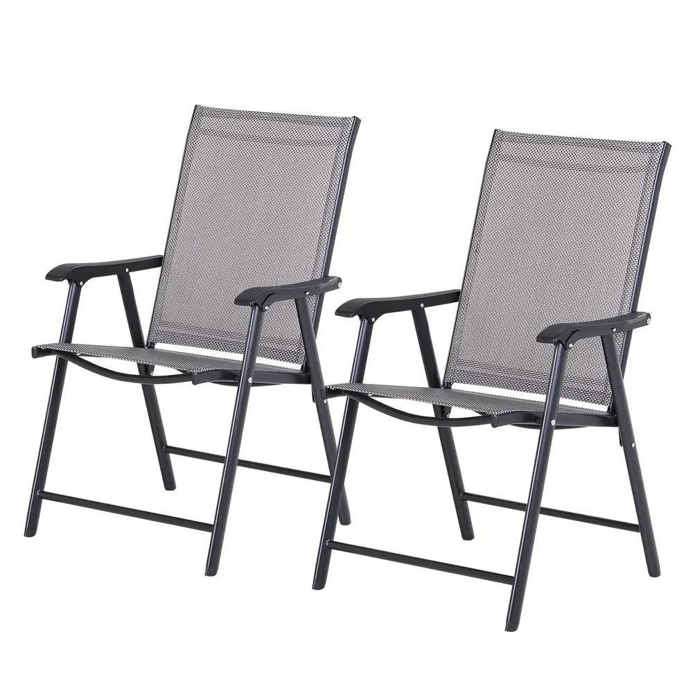 Hopfällbara Campingstolar 2-Pack 58 x 64 x 94 Cm