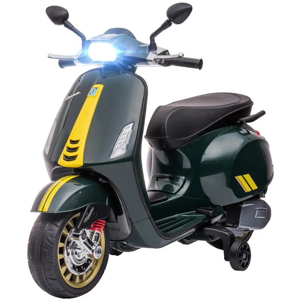 Elmotorcykel Barnmotorcykel Mörkgrön av Plast och Metall