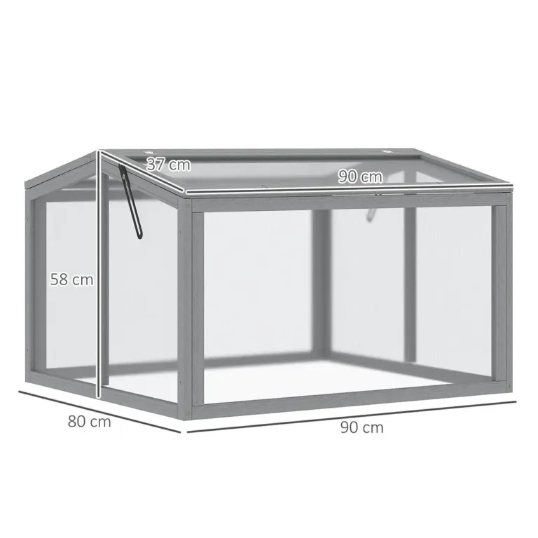 Kallbänk med Polykarbonattak Rymligt 90 x 80 x 58 cm