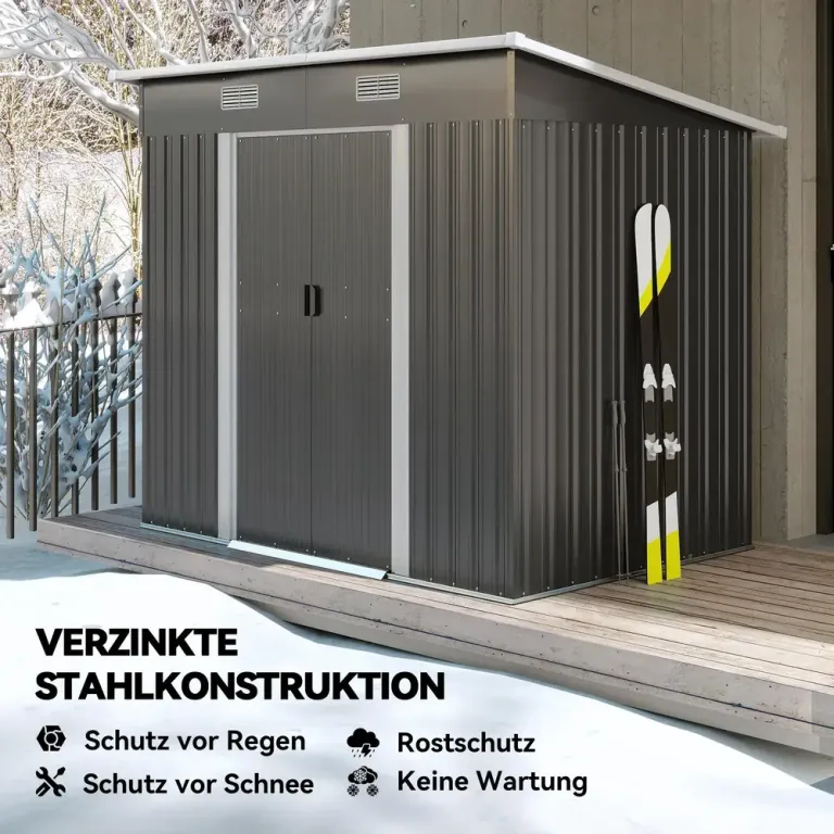 Redskapsbod Trädgårdsskjul Trädgårdsbod i Metall 2,3 M² 207