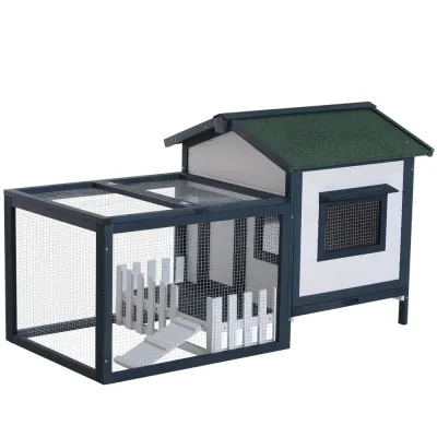 Kaninbur med Utegård Tvåvåningshus 151 x 78 x 84,5 cm