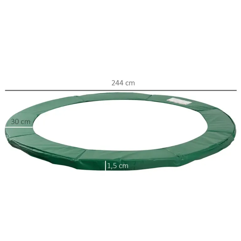 Kantskydd för Studsmatta cm, Grönt Trampoline