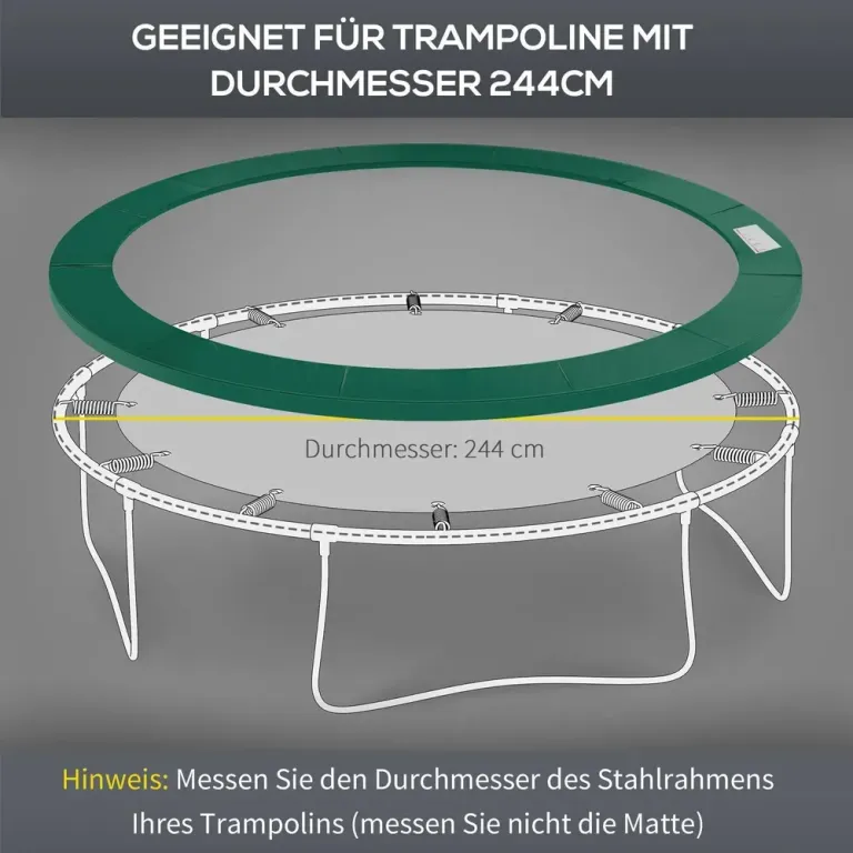 Kantskydd för Studsmatta cm, Grönt Trampoline