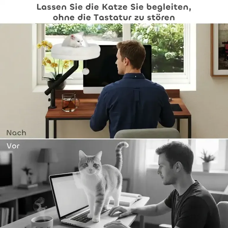 Kattbordssäng Kattsäng för Skrivbord med 360° Rotation Justerbar