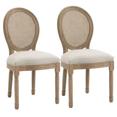 Set 2 Köksstolar Stoppade med Wiensk 49 x 56 x 96 cm