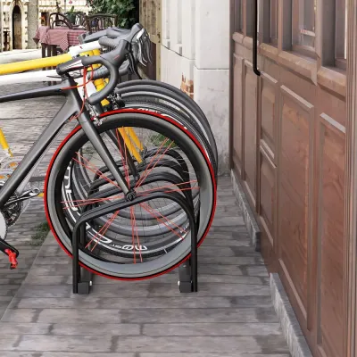 Cykelställ för 4 Cyklar Golv- och Väggmontering