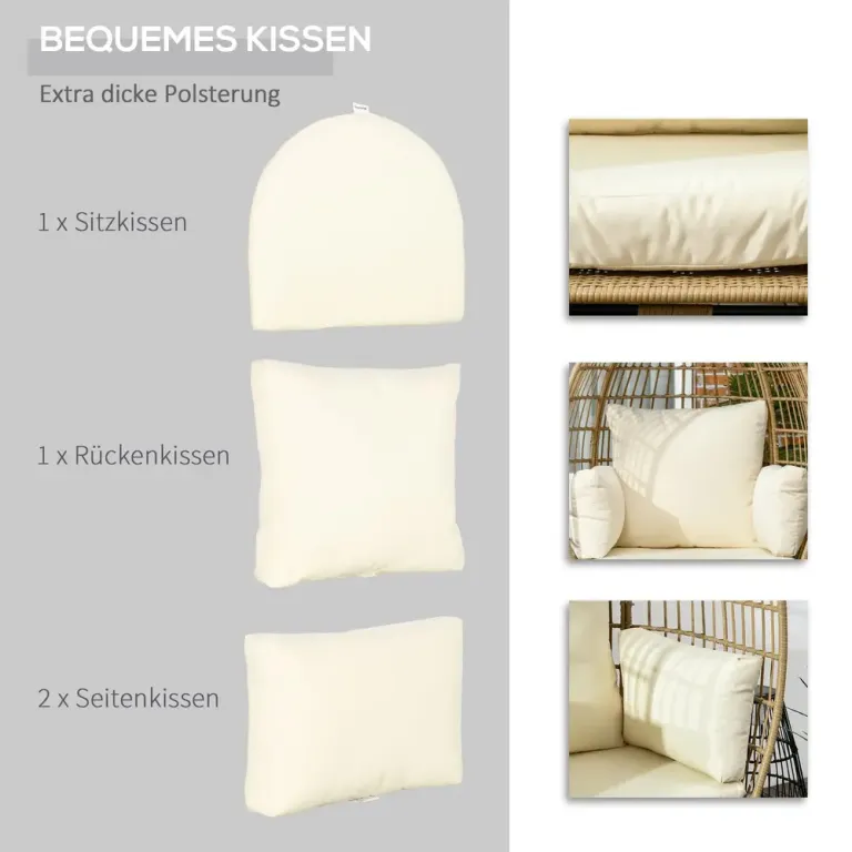 Hängstol i Korgdesign med Dyna Korgstol Khaki Konstrotting